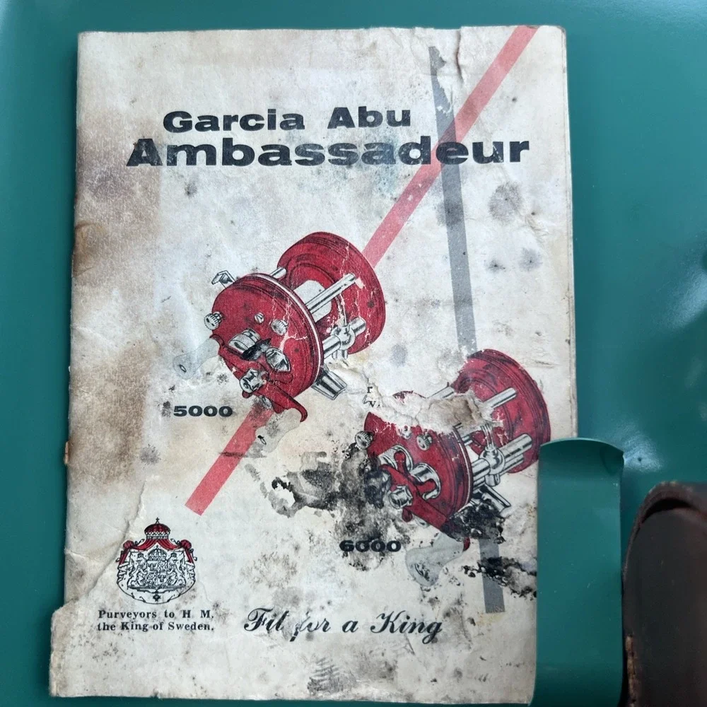 ABU Ambassadeur 5000 Casting Reel Red Vintage with Original Case Sweden